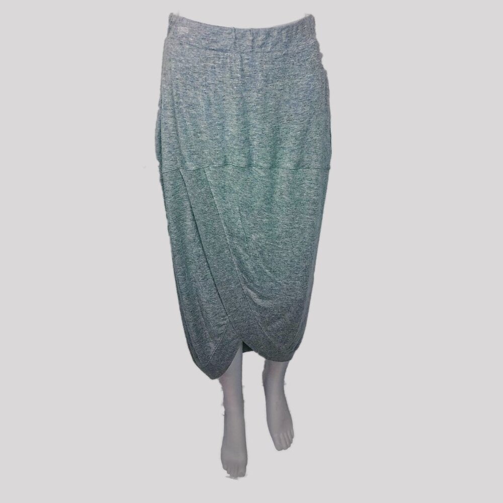Green Envelope Los Angeles Heather Grey Wrap Maxi Women's Skirt